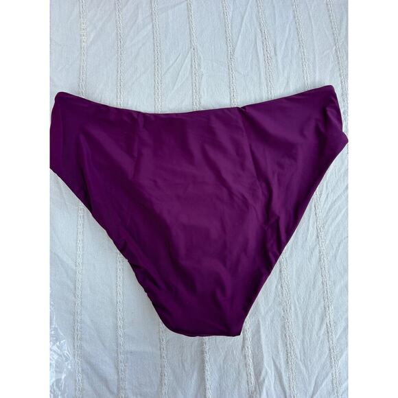 NWT J.Crew High Rise Bikini Bottom, Eggplant Purple,‎ Sz 2XL - Picture 5 of 7